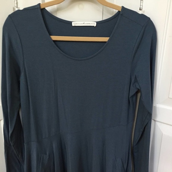 Peruvian Connection Blue Long Sleeve Dress - Picture 6 of 16